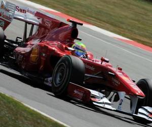 пазл Фелипе Масса - Ferrari - Сильверстоун 2010